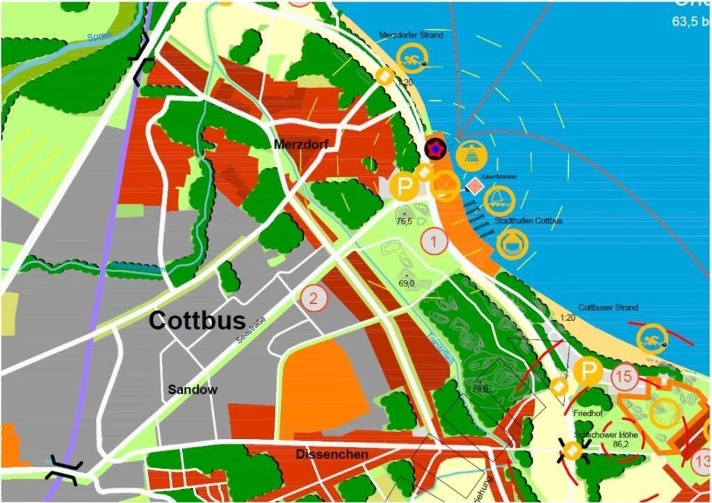 Zimmervermietung Cottbusser Ostsee Exterior foto